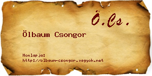 Ölbaum Csongor névjegykártya